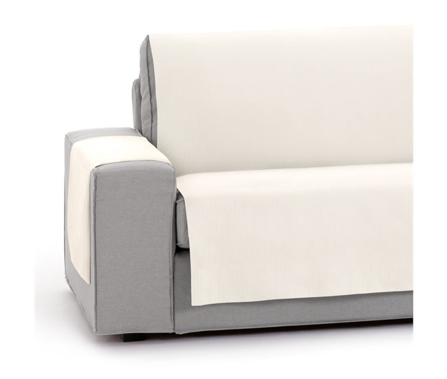 Protector Cubre Sofá Liso Royale 3 Plazas Crema