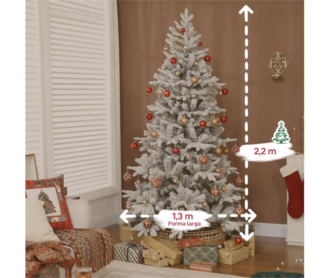 Árbol de Navidad Plástico, Metal HOMCOM, hogar - decoración Verde