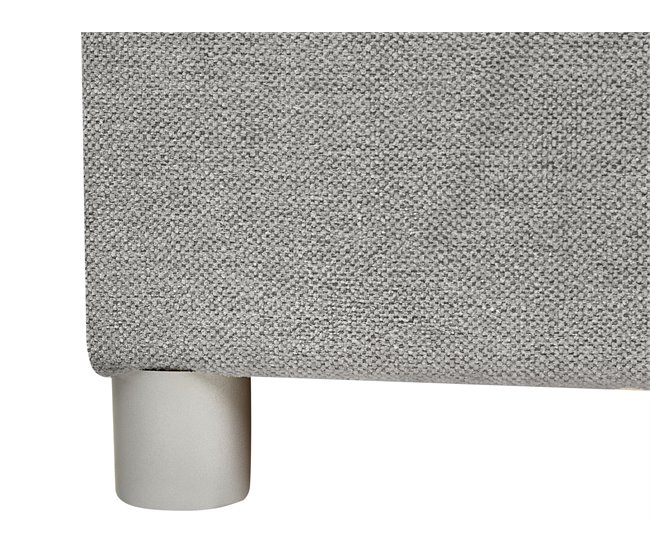 Beliani Cama continental Poliéster MINISTER 168x209 Gris Claro