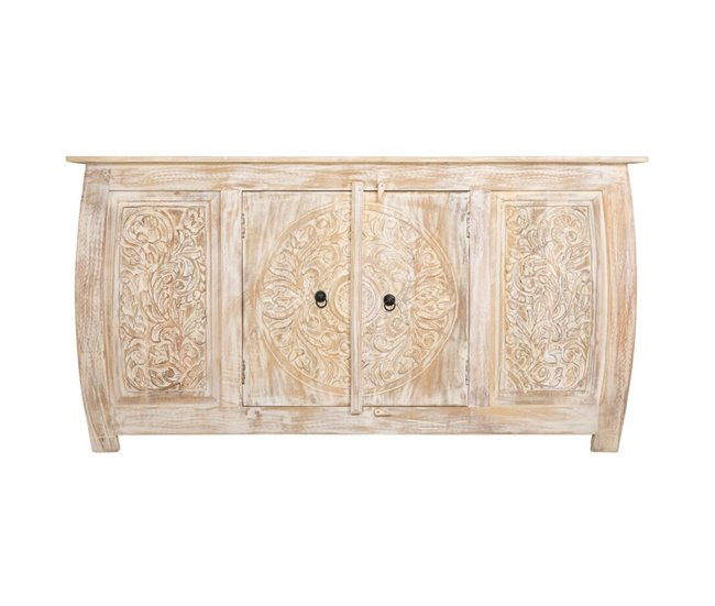 Aparador de madera acabado artesanal Beige