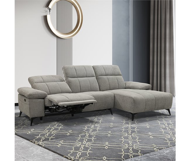 Chaise longue relax eléctrica ANDY Gris Claro