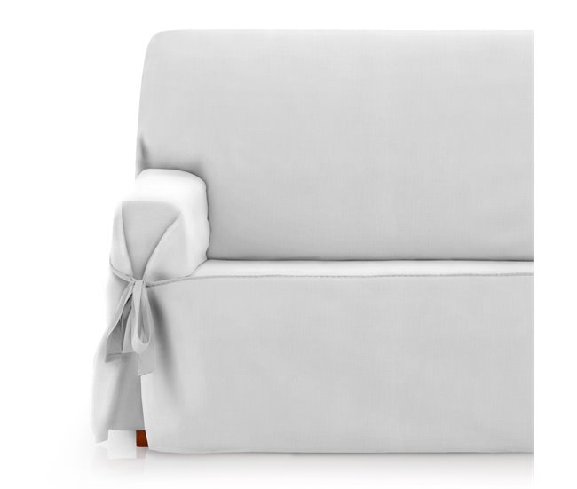Protector Cubre Sofá Sillón Liso Royale Lazos 1 Plaza Gris
