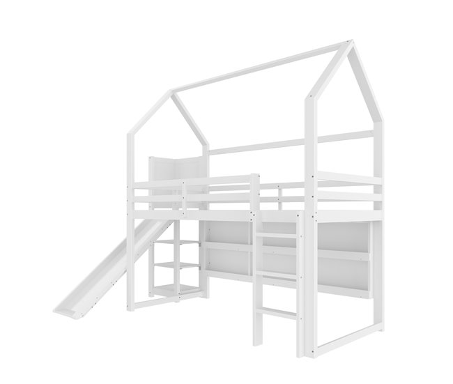 Cama alta para niños Blanco