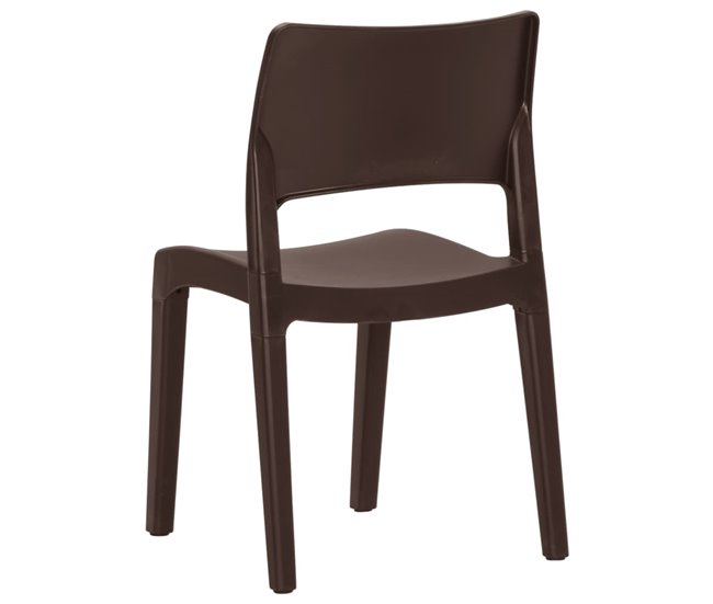 2 Sillas modernas de jardín de plástico Antracita