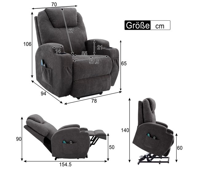 Sillones relax Gris