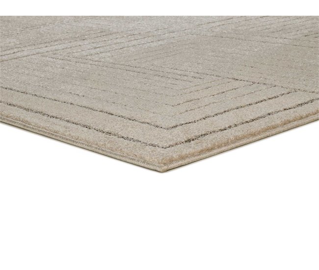 Alfombra geométrica con relieve PAULA - ATTICGO 140x200 Beige