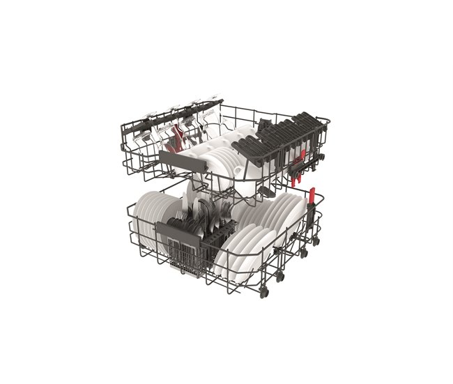 Lavavajillas 60cm 14 cubiertos color inox WHIRLPOOL WFC3C34APX  Inox