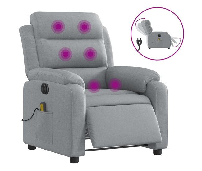 Sillón Reclinable De Masaje Eléctrico Beige