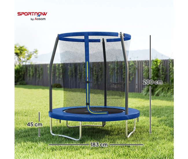 Cama Elástica Acero, PP SPORTNOW Azul