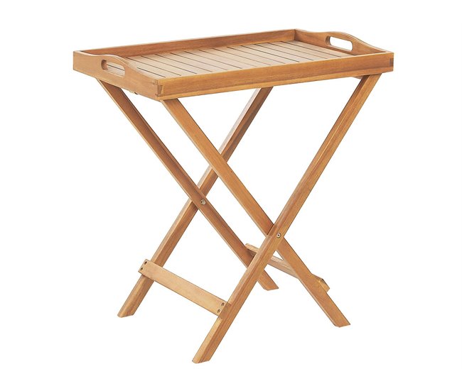 Beliani Mesa auxiliar JAVA Marron