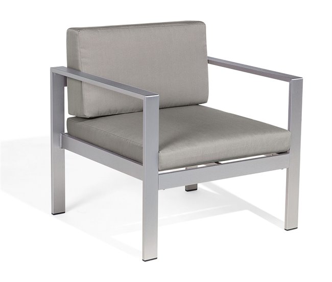 Beliani Conjunto de jardín Aluminio SALERNO Gris