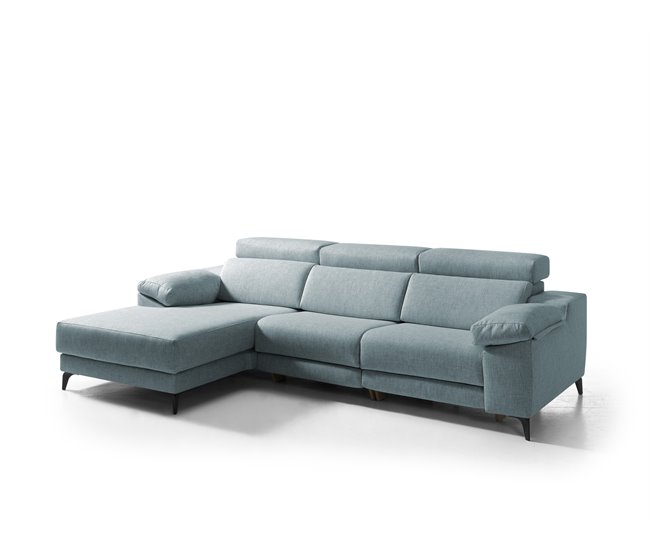 Chaise longue 4 plazas relax eléctrico AMIL izquierda azul Azul
