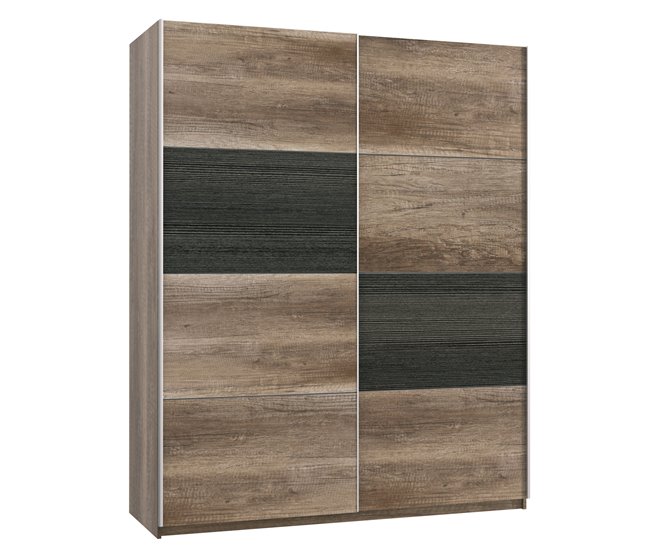 Armario SKIVE puertas correderas 170x209cm Negro