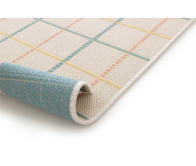 Alfombra geométrica con relieve de interior/exterior MANILA - ATTICGO 120x170 Multicolor