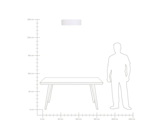 Beliani Lámpara de techo MAGNO Blanco