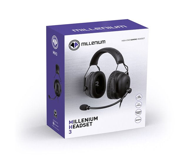 Auriculares Gaming Surround 7.1 Cable de 2,1m USB + Jack 3,5mm Negro