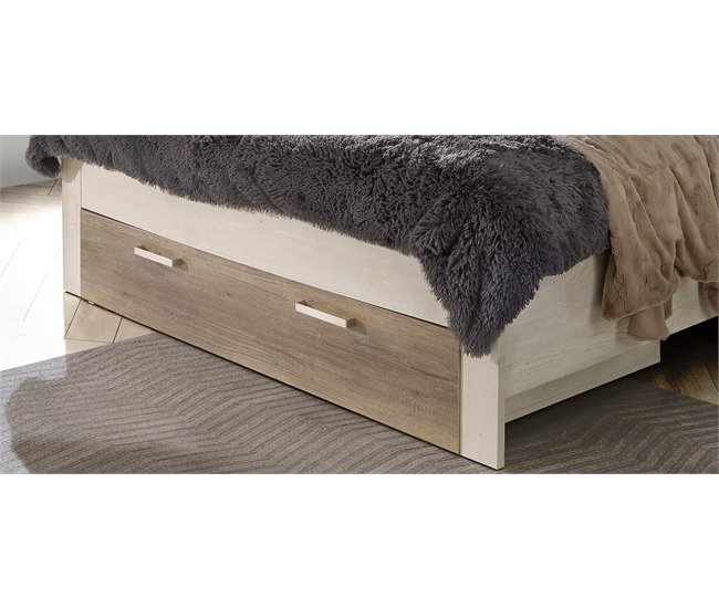 Cama de matrimonio 150x190 cm VERONA Roble