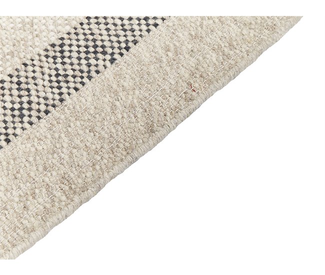 Beliani Alfombra de pelo corto TACETTIN 160x230 Blanco/ Beige