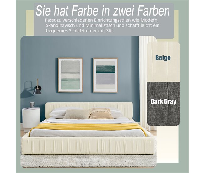 Camas de matrimonio 1778x217 Beige