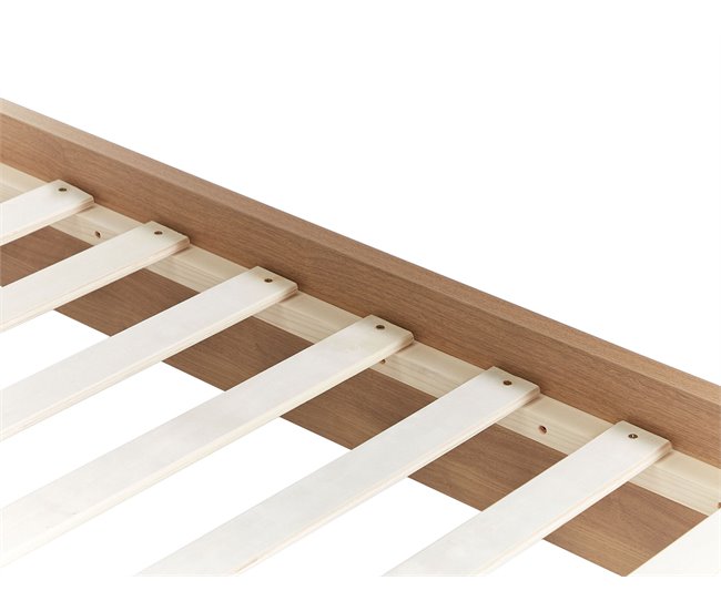 Beliani Cama con somier Poliéster MILLAY 156x211 Blanco/ Beige