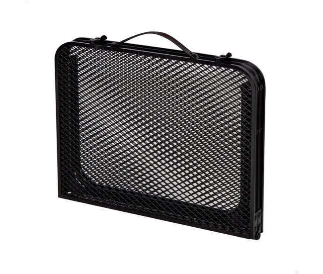Aktive Mesa plegable camping maletín antivuelco y ultraligera para barbacoa Negro