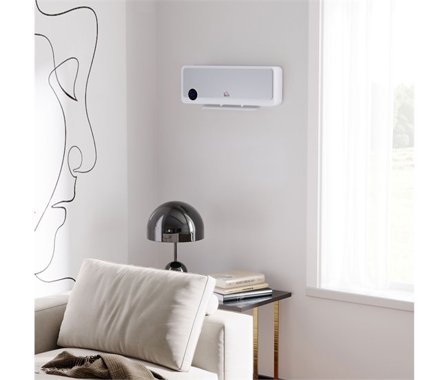Calefactor Cerámico de Pared PP, PA HOMCOM, hogar - climatización Multicolor