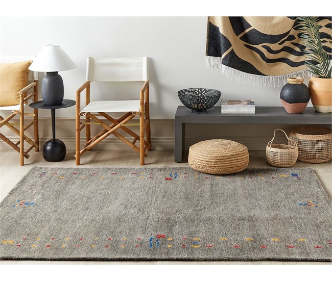 Beliani Alfombra de pelo corto SEYMEN 160x230 Gris
