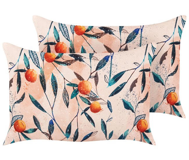 Beliani Cojín decorativo PIALPETTA 40x60 Naranja