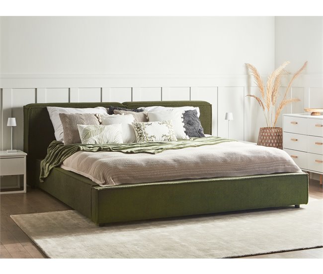 Beliani Cama Bouclé LINARDS 230x242 Blanco