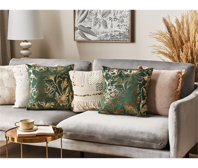 Beliani Cojín decorativo DAFFODIL 45x45 Marron