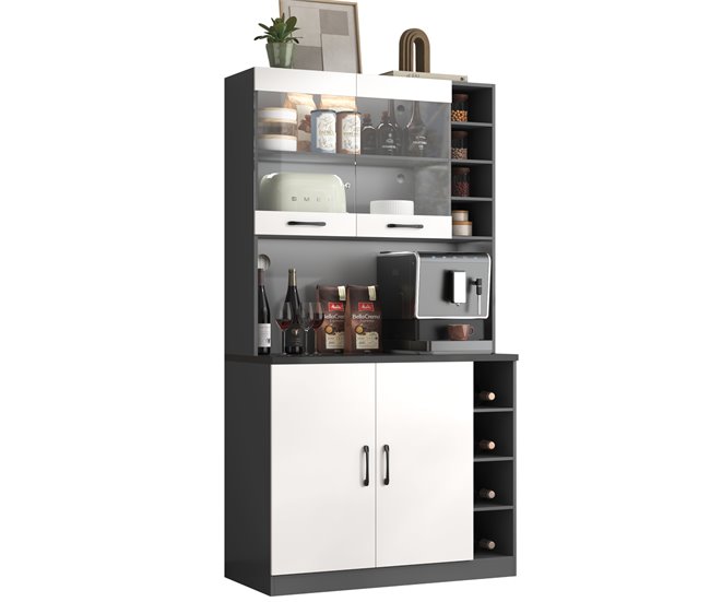 Armarios de Cocina 100 Blanco/ Gris