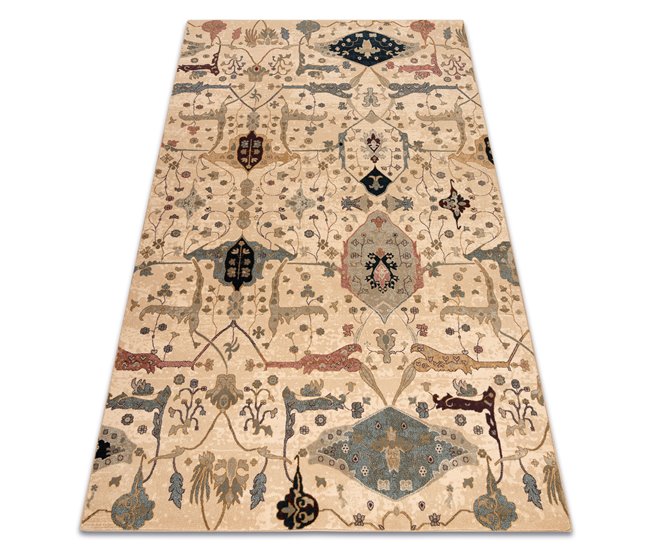 Alfombra de lana POLONIA Persej oriental 170x235 Crema