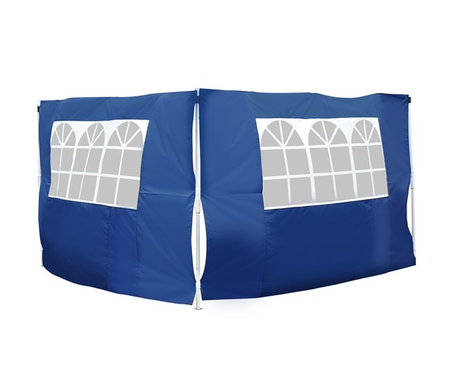 2 Paredes Parte Laterales Tela Oxford Outsunny 300x200 Azul