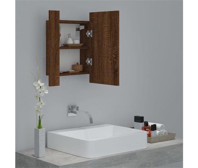 Armario espejo de baño LED acrílico 40 Blanco
