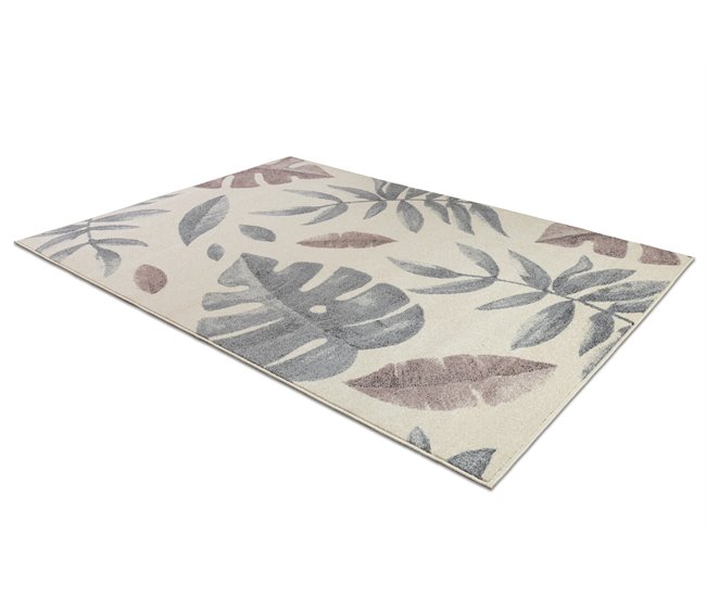 Alfombra HEOS 78428 Hojas de Monstera 120x170 Crema