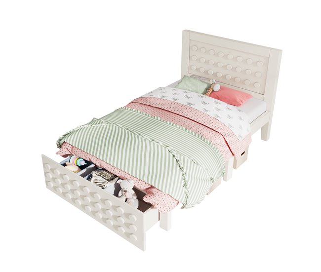 Camas infantiles 95x200 Blanco