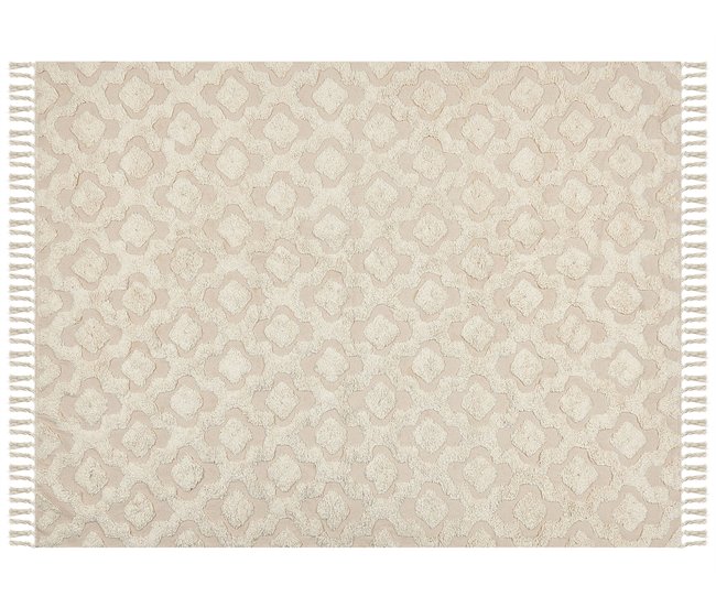 Beliani Alfombra de pelo corto AKSARAY 160x230 Beige