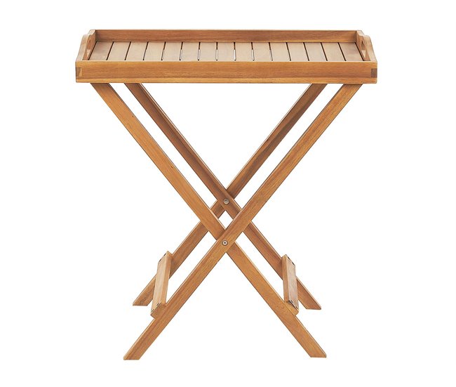 Beliani Mesa auxiliar JAVA Marron