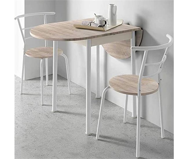 Set Mesa y 2 Sillas - Modelo LEVA Marron