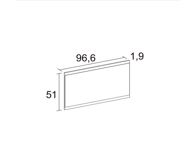 Espejo de pared Alice horizontal Blanco