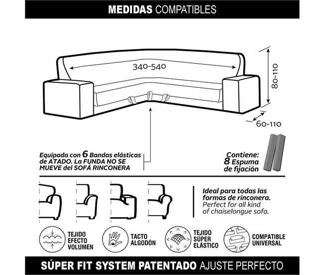 Funda para Sofá NIAGARA Azul Claro