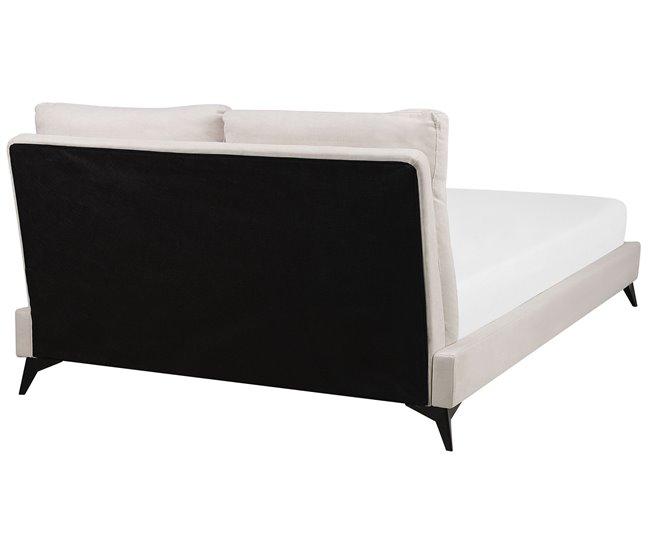 Beliani Cama con somier Chenilla MELLE 195x240 Beige