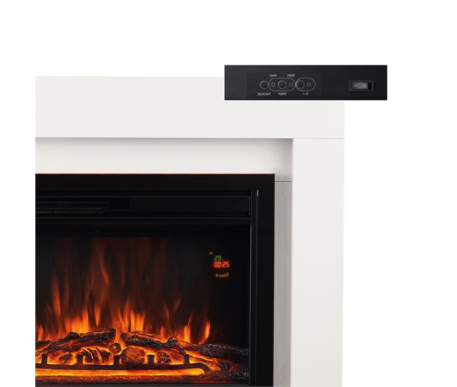KAMINIO Eléctrica Chimenea MATTI - Chimenea Eléctrica Blanco
