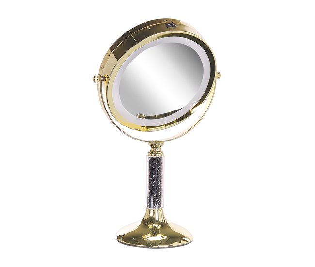 Beliani Espejo de maquillaje BAIXAS 18x12 Dorado