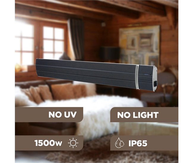 Calentador De Infrarrojos Negro 1500 Wat CALORE-NERO-1500 Negro