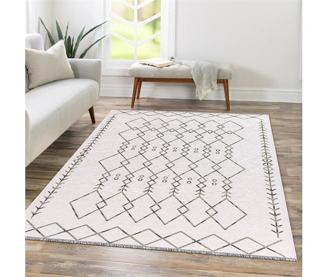 Alfombra reversible PALERMO ESTAMPADA Beige