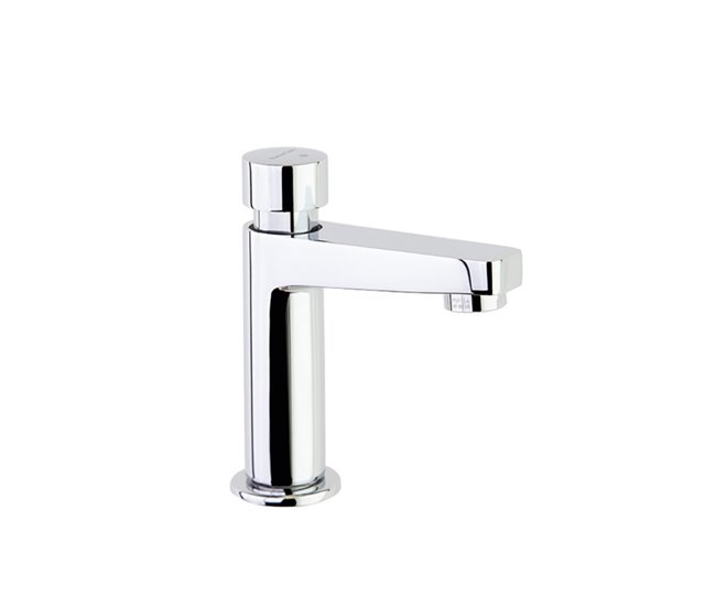 Grifo de Lavabo Temporizado de 1 Agua Serie Solestop Cromo