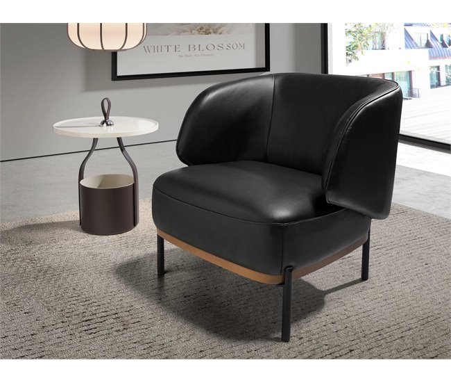 ANGEL CERDÁ Sillón piel Negro