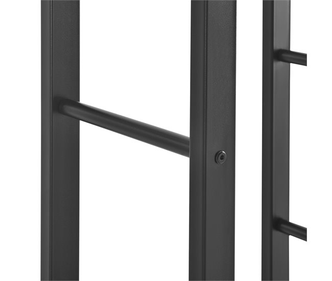 [en.casa] Soporte para leña Kasan Acero 40 Negro