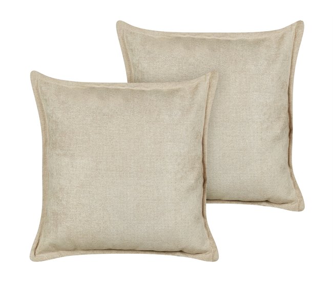 Beliani Cojín decorativo LAPSANA Beige
